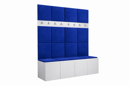 Cuier Steffano Tapițat 168 x 46 x 188 cm, Alb [1]