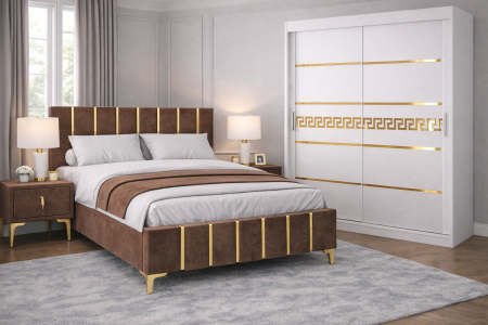 Dormitor Lux New cu dressing Kenzo Gold