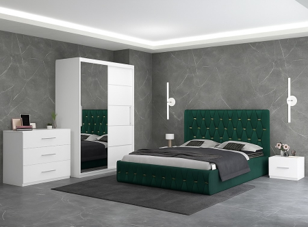 Dormitor Maldive cu Dressing 150x200+Oglinda MALDIVE - Dormitor Maldive cu Dressing 150x200+Oglinda
