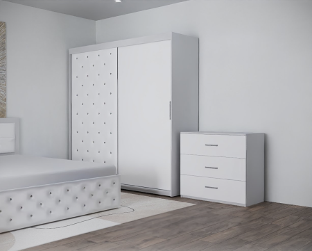 Dormitor Monticelli New Alb Tapitat 2 Usi [1]