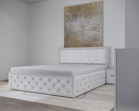 Dormitor Monticelli New Alb Tapitat 2 Usi [3]