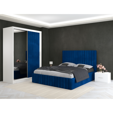 Dormitor Cairo cu Dressing Tapitat 150 x 200 cm