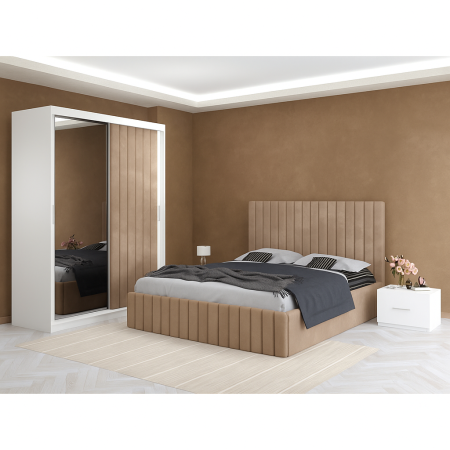 Dormitor Cairo cu Dressing Tapitat 150 x 200 cm