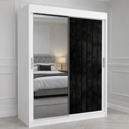 DRESSING/DULAP - Dressing Cairo Alb Tapițat 150x200