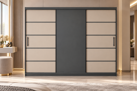 DRESSING/DULAP - Dressing Emporio 250x200 Gri Antracit și Cașmir