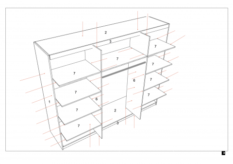Dressing Emporio Alb cu uși glisante Sonoma 250x200 [4]