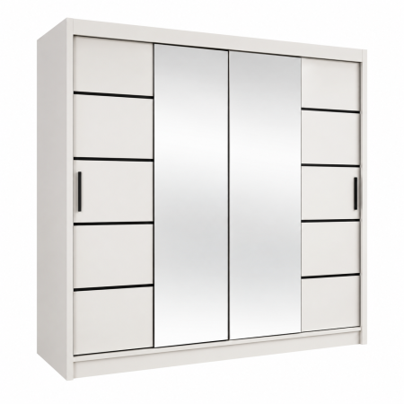 Dressing Viena cu uși glisante Detalii Negre 180x200 [5]