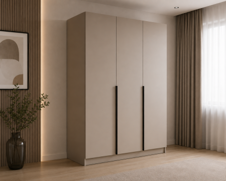 Dulap Clasic 3 uși 120x200 cu Detalii Negre [1]