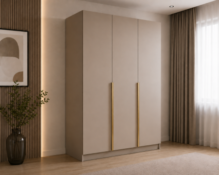 Dulap Clasic 3 uși 120x200 cu Detalii Aurii [1]