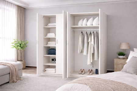 Dulap Compact 4 Uși Alb 160 x 50 x 200 [1]