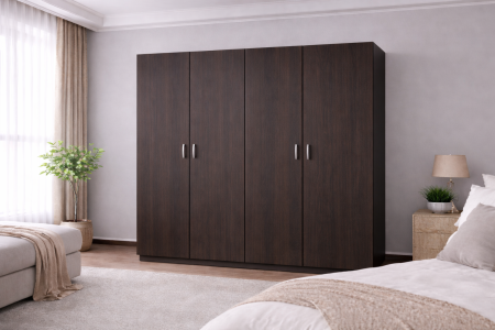 DRESSING/DULAP - Dulap Compact 4 Uși Wenge 160 x 50 x 200