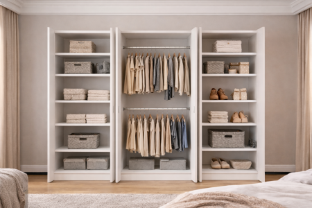 Dulap Compact 6 Uși Alb 240 x 50 x 200 cm [2]