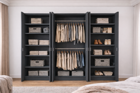 Dulap Compact 6 Uși Antracit 240 x 50 x 200 cm [1]