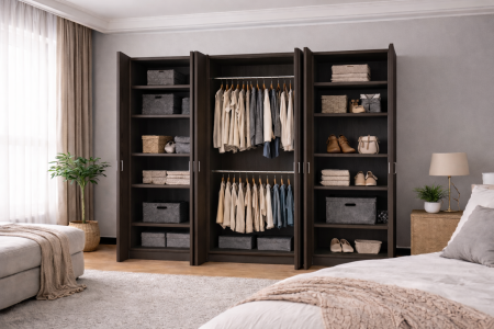 Dulap Compact 6 Uși Wenge 240 x 50 x 200 cm [1]