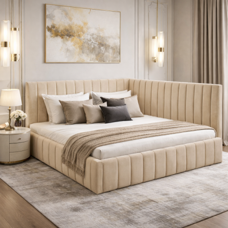 PATURI PE COLT - Pat Cairo Corner 160x200 cu Somieră Rabatabilă