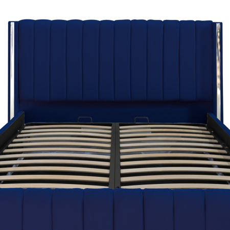 Pat Cairo New Bandă Argintie 140x200 cu Somieră Rabatabilă [1]