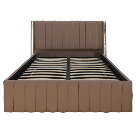 CAIRO - Pat Cairo New Bandă Argintie 140x200 cu Somieră Rabatabilă