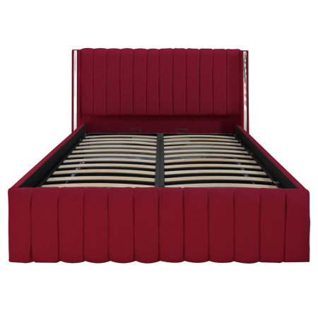 Pat Cairo New Bandă Argintie 140x200 cu Somieră Rabatabilă