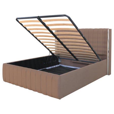 Pat Cairo New Bandă Argintie 160x200 cu Somieră Rabatabilă [2]