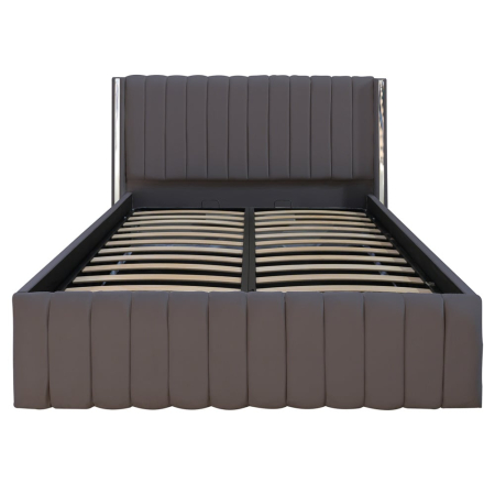 Pat Cairo New Bandă Argintie 160x200 cu Somieră Rabatabilă