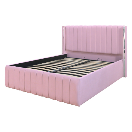 Pat Cairo New Bandă Argintie 180x200 cu Somieră Rabatabilă [3]