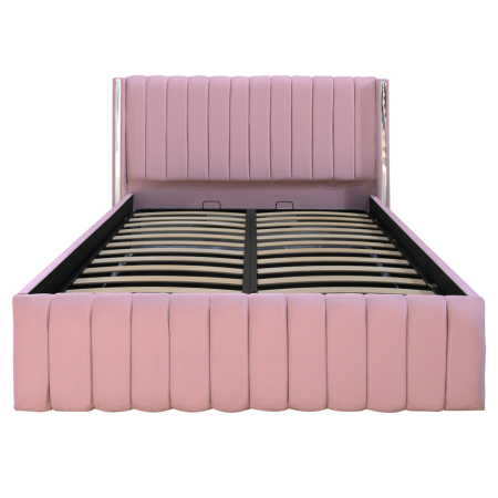 Pat Cairo New Bandă Argintie 180x200 cu Somieră Rabatabilă