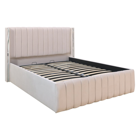 Pat Cairo New Bandă Argintie 180x200 cu Somieră Rabatabilă [4]