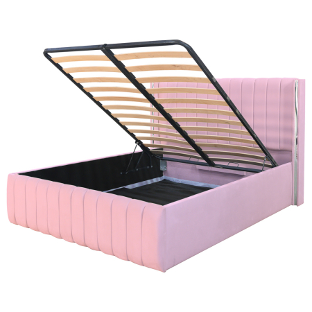 Pat Cairo New Bandă Argintie 180x200 cu Somieră Rabatabilă [2]