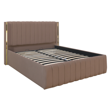 Pat Cairo New Bandă Aurie 160x200 cu Somieră Rabatabilă