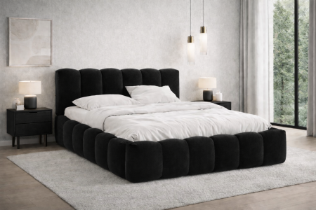 Pat Monarch Tapițat cu Somieră Rabatabilă