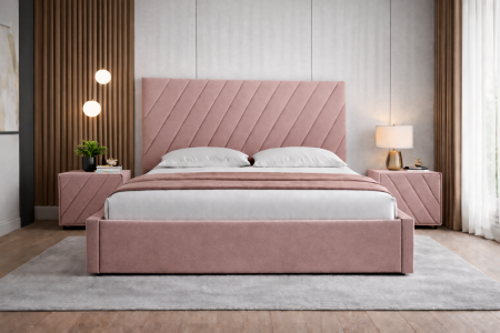 Set Pat Prestige cu Noptiere Tapițate [6]