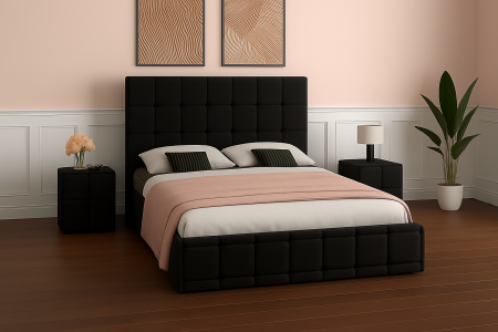 Set Pat Regal 160x200 cu Noptiere Tapitate