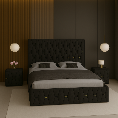 Set Pat Maldive Cu Noptiere Tapițate 140x200
