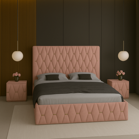 Set Pat Maldive Cu Noptiere Tapițate 140x200