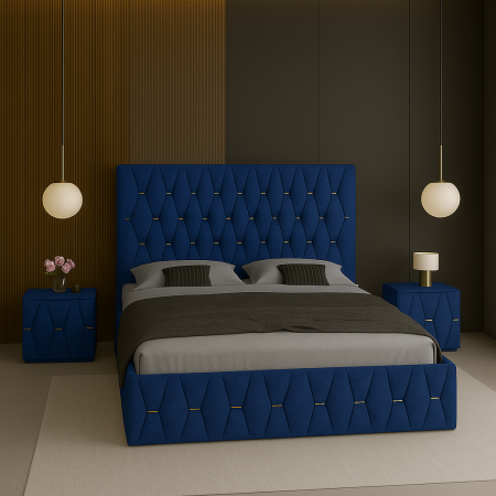 Set Pat Maldive Cu Noptiere Tapițate 140x200