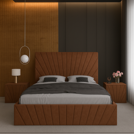 Set Pat Solis Cu Noptiere Tapițate 140x200