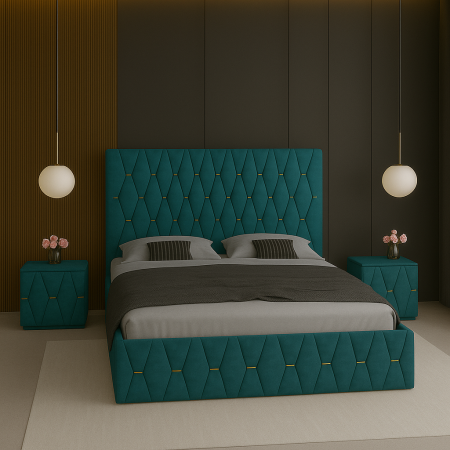 Set Pat Maldive Cu Noptiere Tapițate 140x200