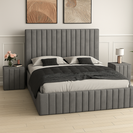 Set Pat Cairo Cu Noptiere Tapițate 180X200