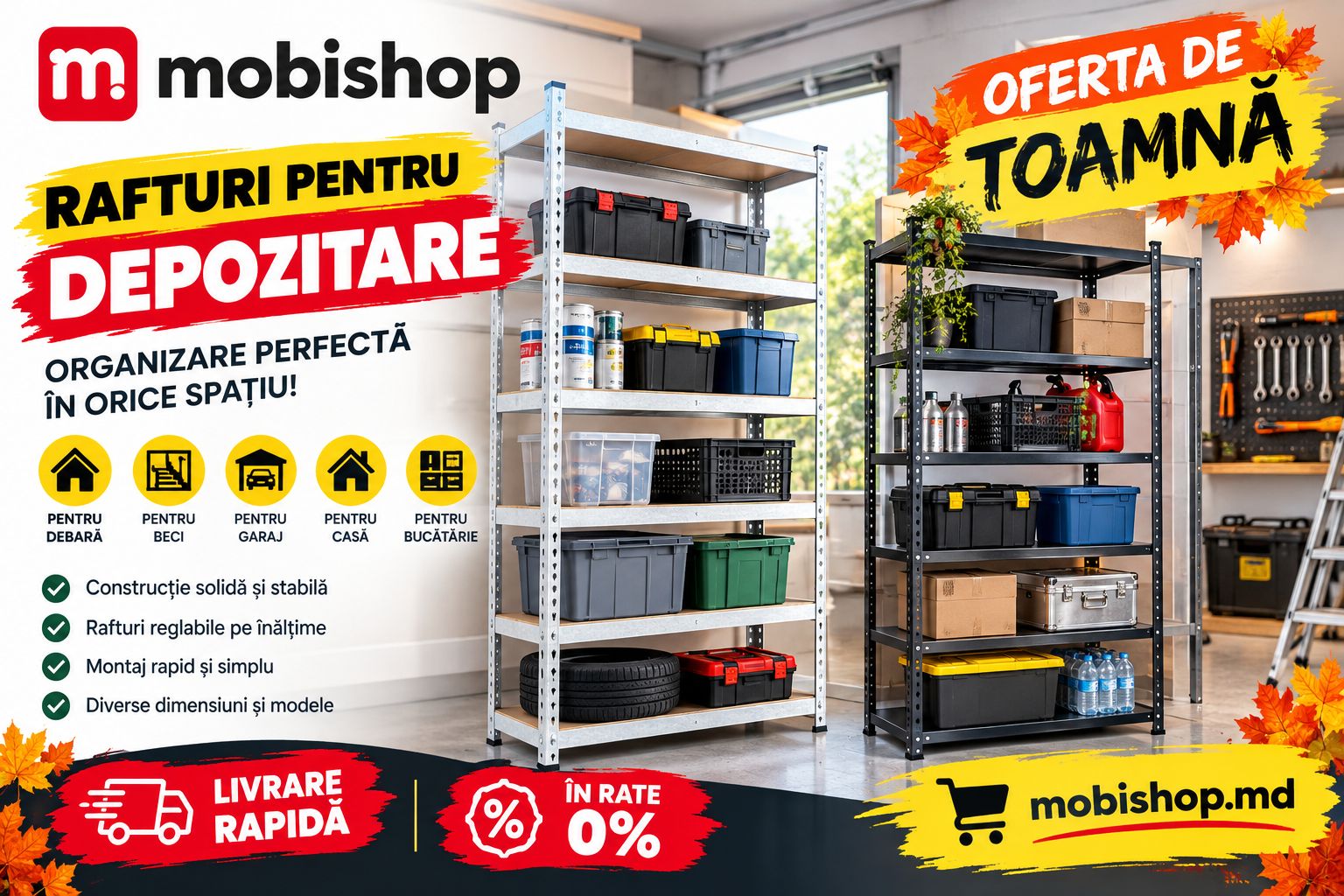 Rafturi pentru depozitare