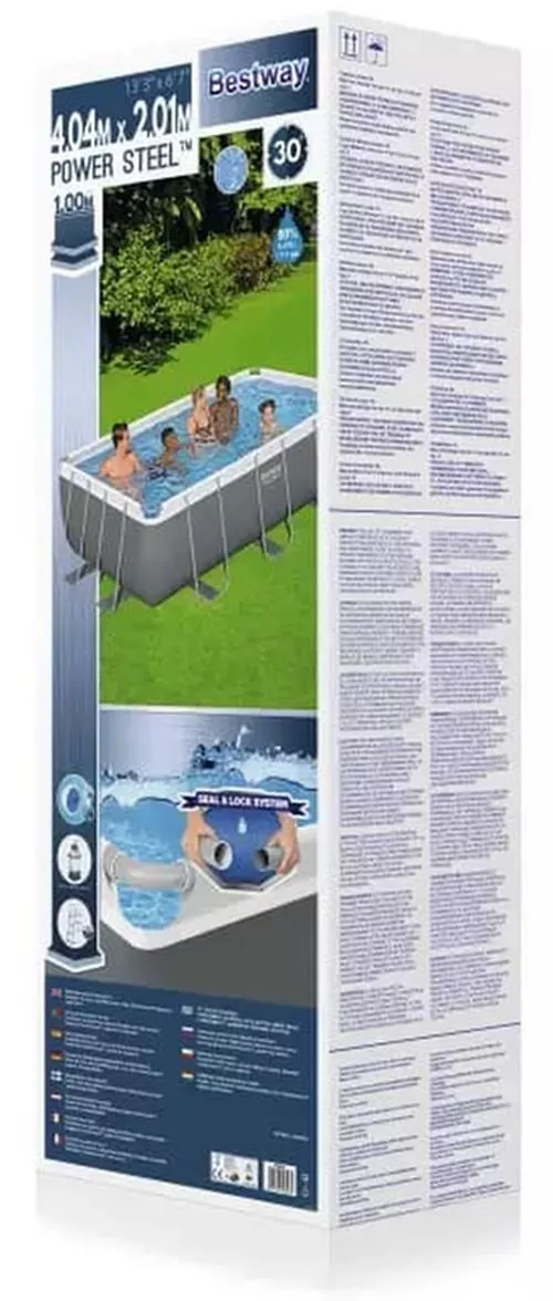 Бассейн Bestway Power Steel 404x201x100 см – 6478 л, с металлическим каркасом и насосом с песочным фильтром [16]