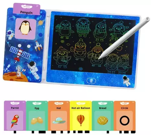 Newlight LCD writing tablet 8.5”with Talking Flash Card, Educational Toy, Green [4]