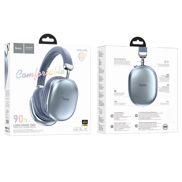 Căști Bluetooth Hoco W35 Max Joy - Albastru ca Cerul [2]