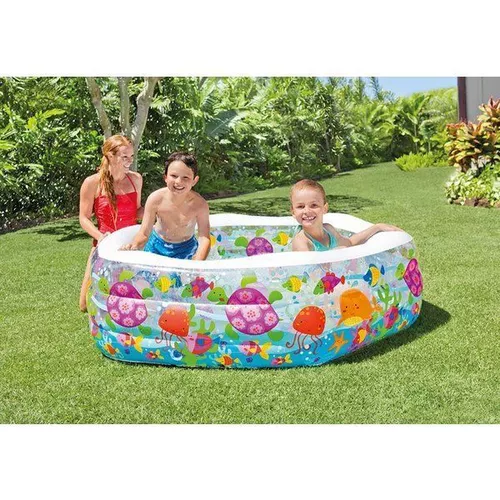 Piscină gonflabilă pentru copii cu baza gonflabilă 191x178x61 cm, 541 L, 6+ [2]
