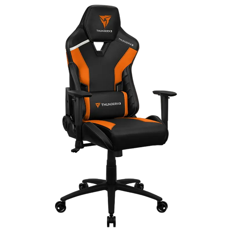 Scaun Gaming ThunderX3 TC3, PU Piele, Negru/Portocaliu [7]