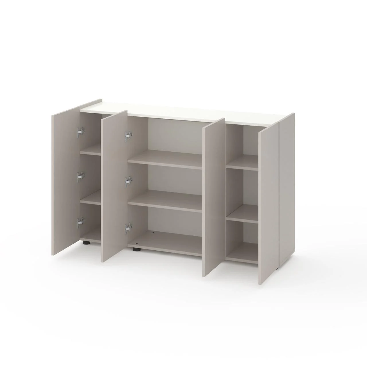 Комод с ящиками Nex Home B020, 1400x350x920 мм, ЛДСП, Кашемир/White Snow – стиль и удобство для вашего интерьера [2]