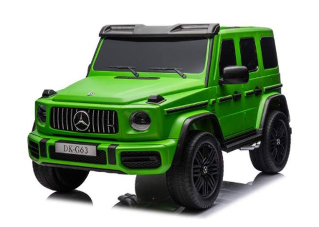 Mașină electrică pentru copii Mercedes Benz G63 Verde – Vopsită, 24V (2x7Ah), 4 motoare 200W, MP3, Scaune din piele, Roți EVA, 80 kg [1]