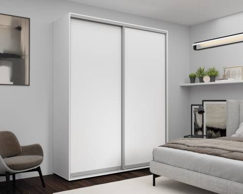 Dulap cu uși glisante Nex Home – PAL, Alb 200x60x220 cm – Funcționalitate și stil modern [1]