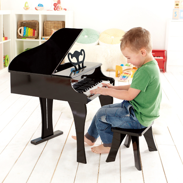 Pian muzical pentru copii – Hape, 30 clape, negru, cu scaun inclus [3]