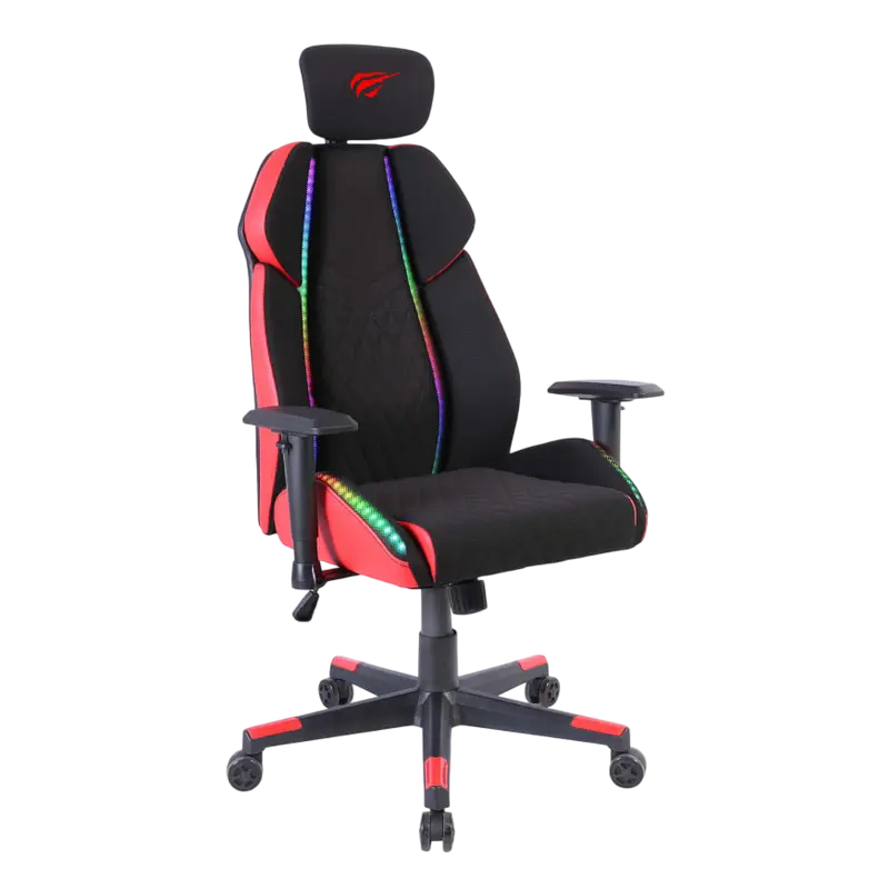 Scaun Gaming Havit GC938, PU Piele, Negru | Roșu [1]