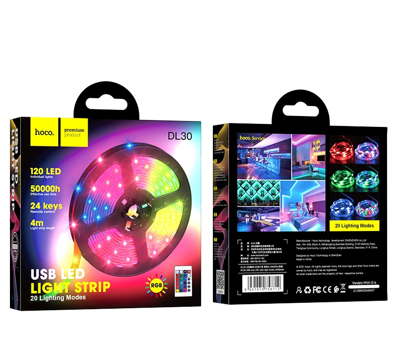 DL30 Banda LED USB colorată – Iluminare vibrantă și control facil [7]